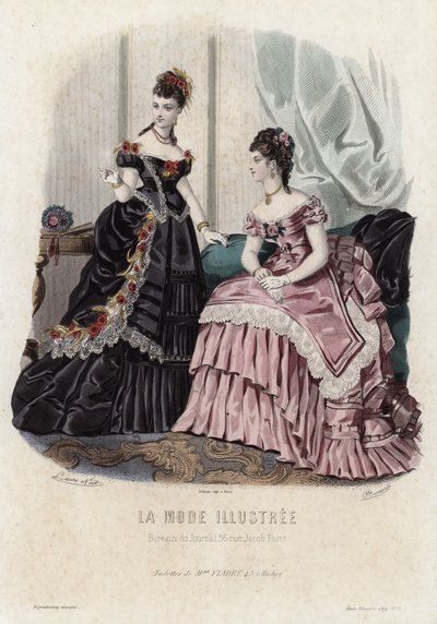French fashion plate, late 19th century by French School