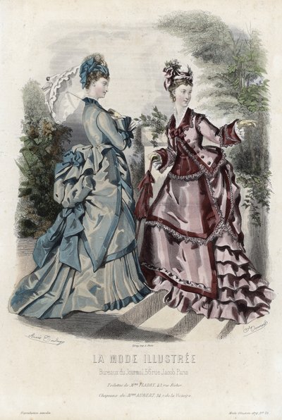 French fashion plate, late 19th century by French School