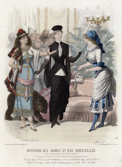 French fashion plate, late 19th century by French School