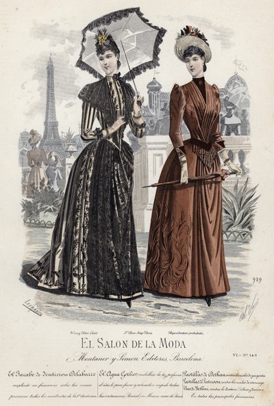 French fashion plate, late 19th century by French School