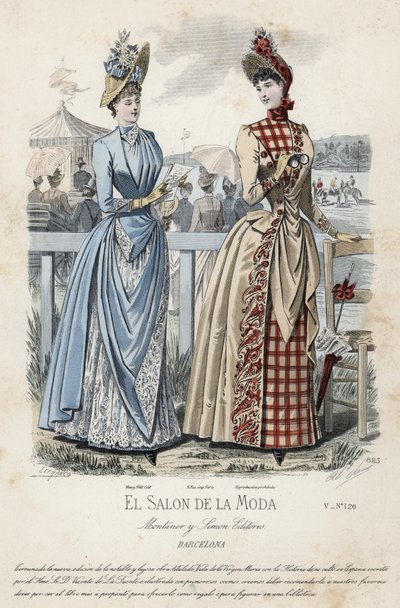 French fashion plate, late 19th century by French School
