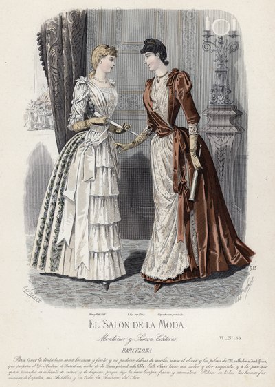 French fashion plate, late 19th century by French School