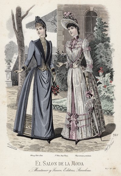 French fashion plate, late 19th century by French School