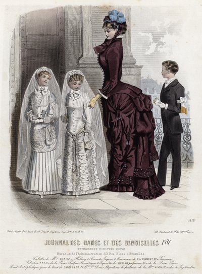 French fashion plate, late 19th century by French School