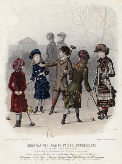 French fashion plate, late 19th century by French School