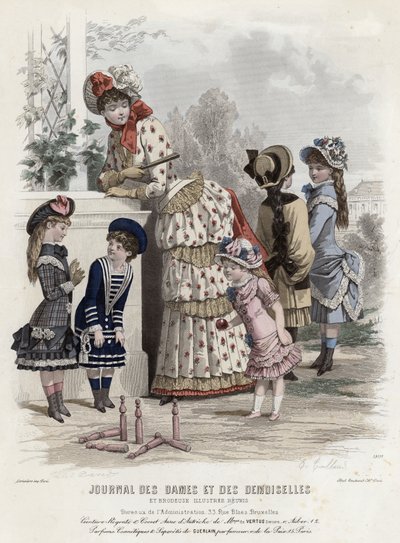 French fashion plate, late 19th century by French School