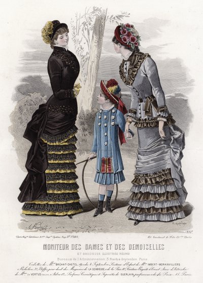 French fashion plate, late 19th century by French School