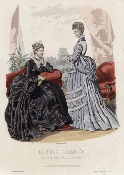 French Fashion Plate, Late 19th Century by French School