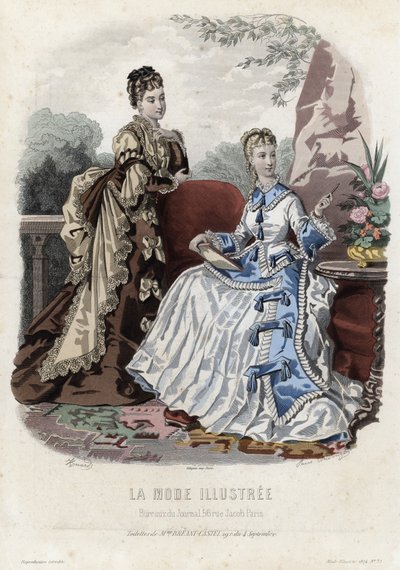 French Fashion Plate, Late 19th Century by French School