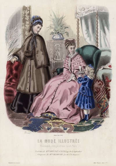 French Fashion Plate, Late 19th Century by French School