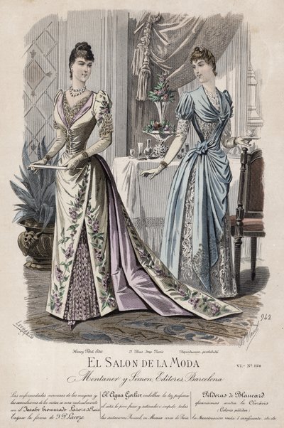 French Fashion Plate, Late 19th Century by French School