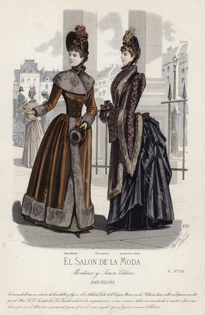 French Fashion Plate, Late 19th Century by French School