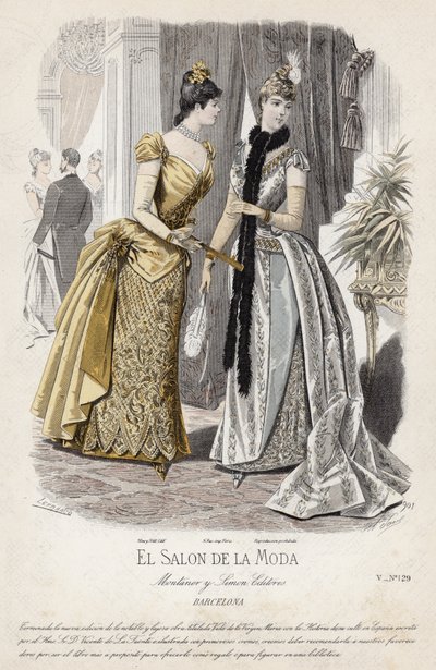 French Fashion Plate, Late 19th Century by French School