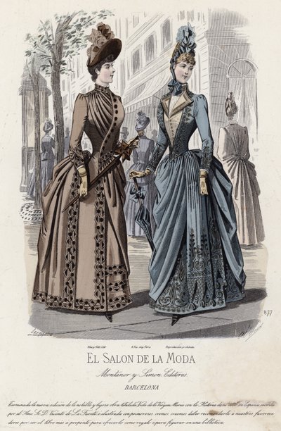 French Fashion Plate, Late 19th Century by French School