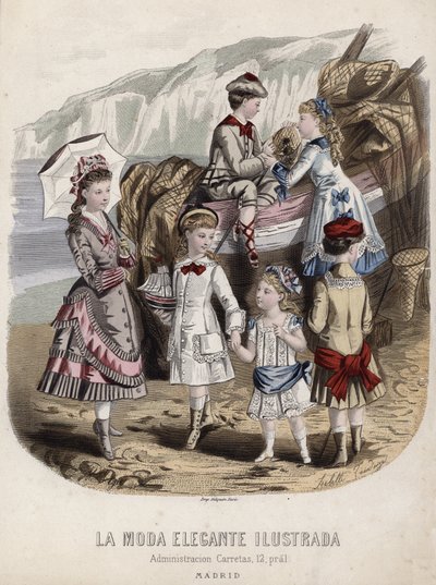 French Fashion Plate, Late 19th Century by French School