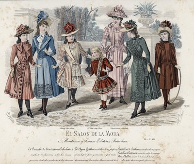 French Fashion Plate, Late 19th Century by French School
