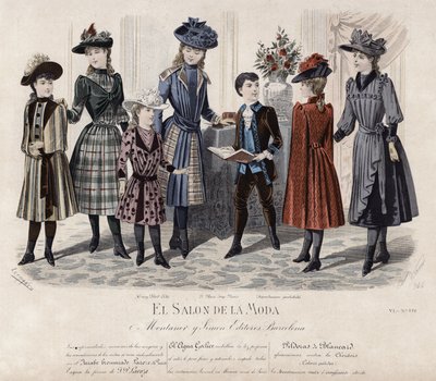 French Fashion Plate, Late 19th Century by French School