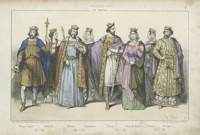 French Kings and Queens of the 10th, 11th and 12th Century by French School