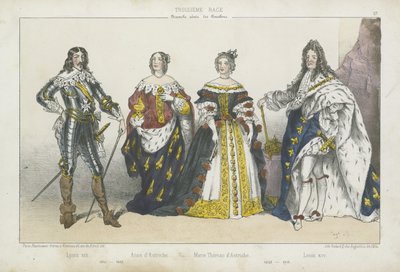 French Kings and Queens of the Elder Branch of the Bourbons by French School