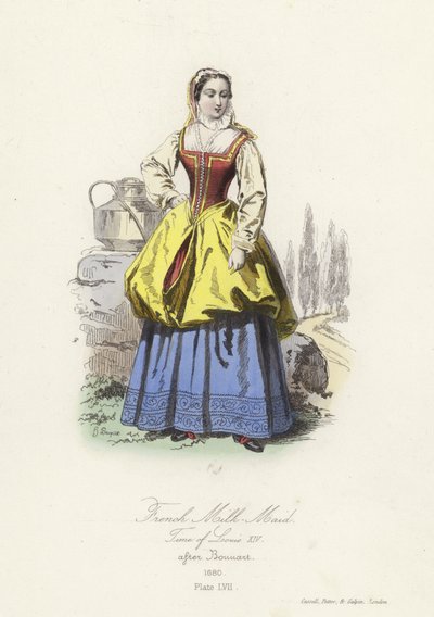 French milkmaid of the time of Louis XIV by French School