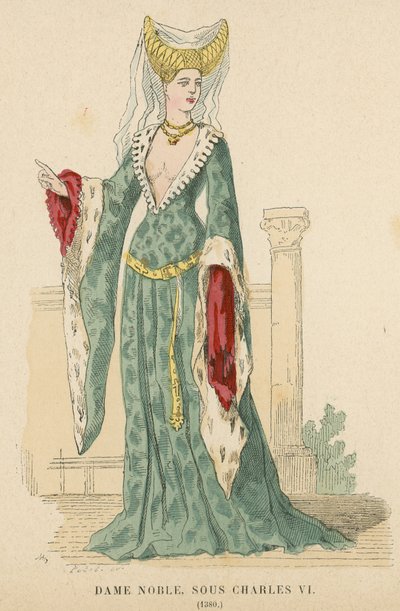French Noblewoman of the Reign of Charles VI, 1380 by French School