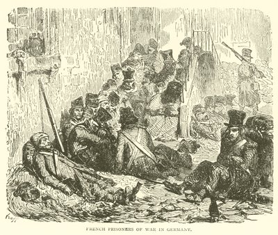French prisoners of war in Germany (engraving) by French School