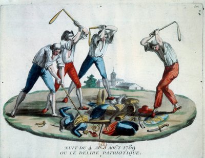 Allegory of the Night of 4/08/1789 by French School