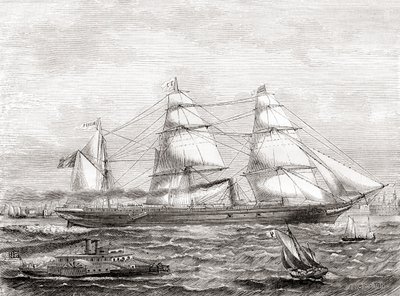 French Steam Powered Transatlantic Liner Pereire by French School