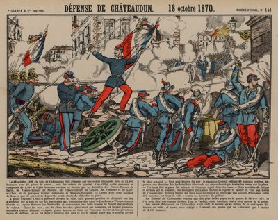 French troops defending Chateaudun, Franco-Prussian War by French School