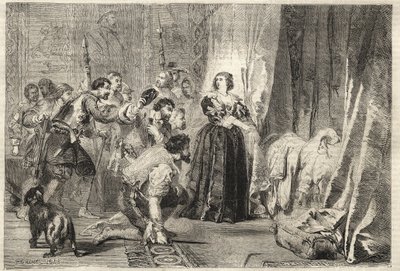 Fronde - The People Demand to See the King: Paris, Palais Royal, 9th Feb. 1651 by French School