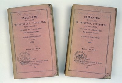 Front Covers of Two French Salon Catalogues Given to Mr and Mrs Bowes, 1868 by French School