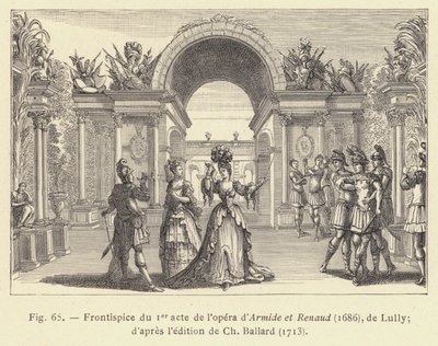 Frontispiece of the First Act of the Opera Armide and Renaud by French School