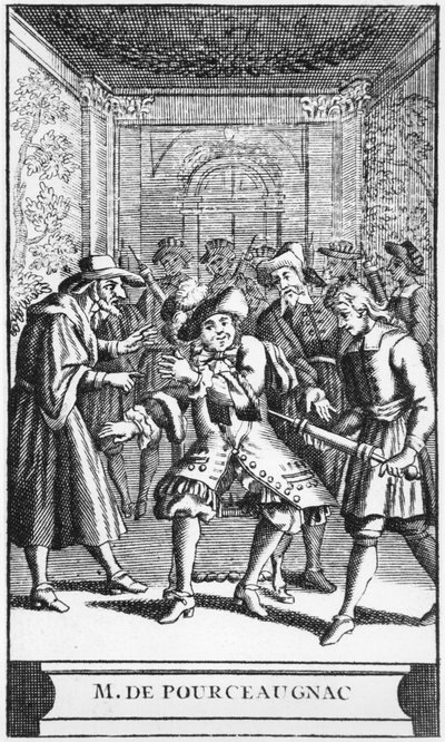 Frontispiece illustration from Monsieur de Pourceaugnac by Moliere by French School