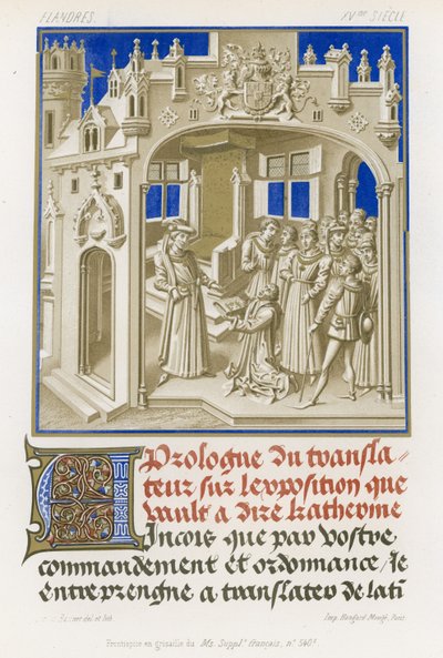 Frontispiece in Grisaille of a Manuscript by French School