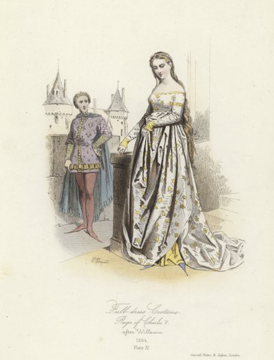 Full Dress Costume of the Reign of Charles V of France by French School