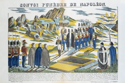 Funeral Convoy of Napoleon-le-Grand Bonaparte (1769-1821) on the Island of Sainte-Helene. Picture of Epinal by French School