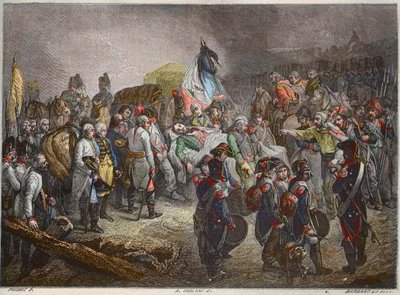 Funeral of General Marceau, September 1796 - New National Encyclopedia by Maurice La Charest - 1870 by French School