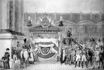Funeral of French King Louis XVIII in September 1824 by French School