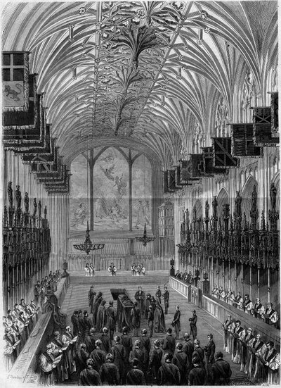 Funeral of Prince Albert (1819-1861), spouse of Queen Victoria of England, in St. George