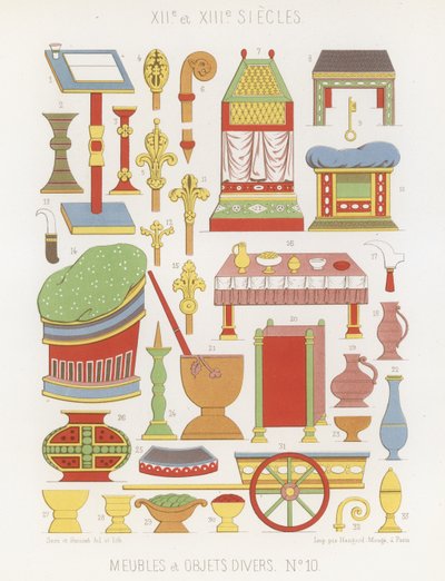 Furniture and Various Objects of the 12th and 13th Centuries by French School