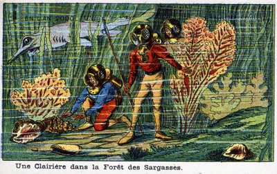 Futuredays: A Nineteenth Century Vision of the Year 2000 Series: A clearing in the Sargasso Forest (under sea). Chromolithography by Villemard by French School