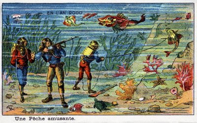 Futuredays: A Nineteenth Century Vision of the Year 2000 Series: A Fun Fishing (Under the Sea) by French School