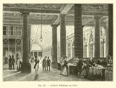 Gallery of Orleans in 1840 by French School