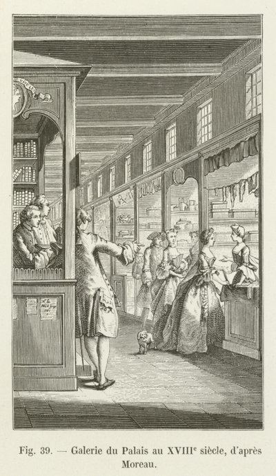 Gallery of the Palace in the 18th century, after Moreau by French School
