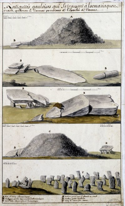 Gallic Antiquities Located in Locmaziaquev, Crach, Quiberon and Carnac, Parishes of the Eveche de Vanne - in 