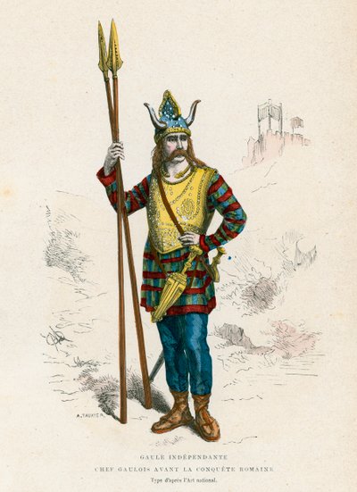 Gallic Chief before the Conquest of the Romans by French School
