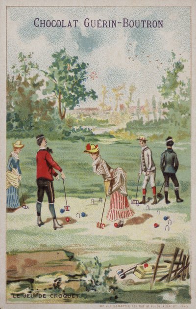 Game of croquet by French School