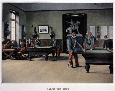 Games Room: Soldiers Playing Billiards from 