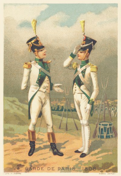 Garde de de Paris in 1808 (Unit responsible for the maintenance of order in Paris, created in 1802 and dissolved in 1812) by French School