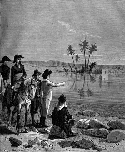 Gaspard Monge, Count of Peluse (1746 - 1818), French mathematician during the campaign (expedition) of Egypt (1798-1801) observed the phenomenon of the mirage by French School